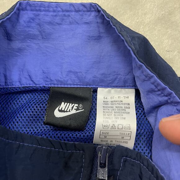 VTG Nike Windbreaker Jacket Colorblock Blue Green Multicolor Mens Medium READ - Picture 6 of 7